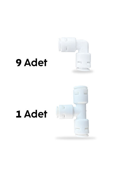 SUROBOTİC Yeni Nesil Arıtma 9 L + 1 T Quick Dirsek Su Arıtma Cihazları Filtre...