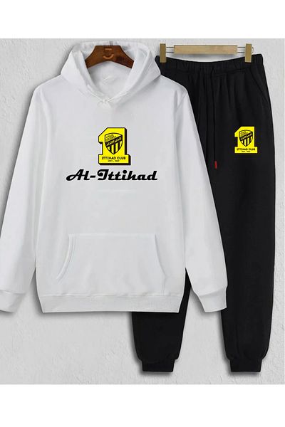 Pisa Art Alttihad Special Design - Hooded Sweatshirt and Sweatpants 2-Piece Combo