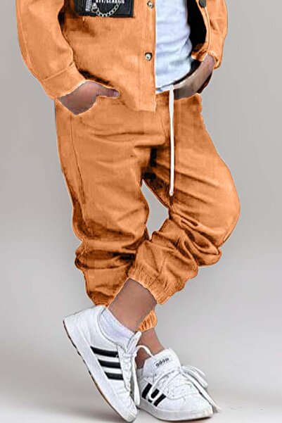 Riccotarz Boy's Snap Fastener Button Λεπτομερές πουκάμισο γιακά μπουφάν χτενισμένο βαμβακερό μπλουζάκι Tan αθλητική φόρμα