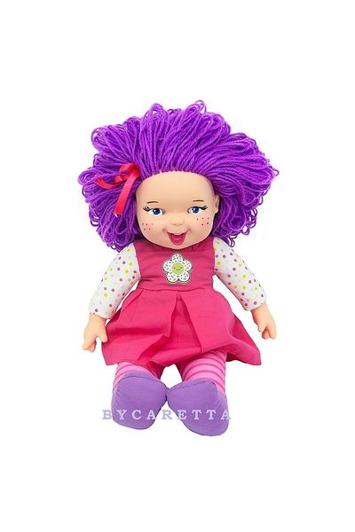 ByCaretta Cabbage Haired Rainbow Baby 45 Cm Purple