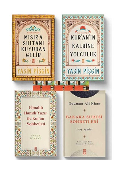 Timaş Yayınları Tefsir Kitapları Seti(4Kitap)-Bakara Suresi Sohbetleri,Mısıra...