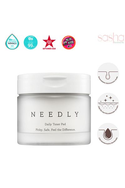 needly Daily Toner Pad - Exfoliating, Moisturizing and Douring Pad Containing Bha & Pha
