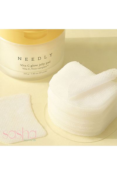 needly Vita C Glow Jelly Pad - Vitamin C Soothing and Skin Tone Equalizing Tonic Pad (60 Pieces)