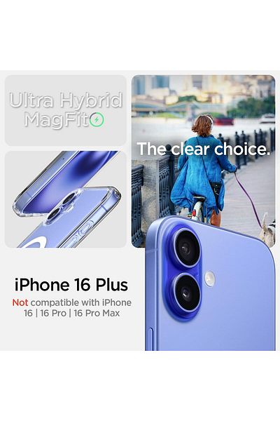 Spigen Ultra Hybrid MagFit for iPhone 16 Plus case [MagSafe compatible] - White