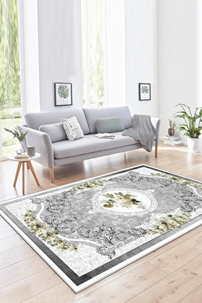 Thalia Home Kaymaz Tabanlı Yıkanabilir Baskılı Yolluk Halı Koridor Halısı