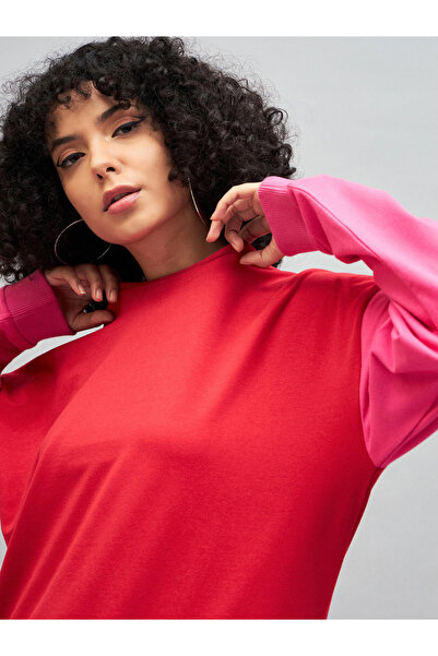 Sassafras By Styli Oversized Color Block Sweatshirt