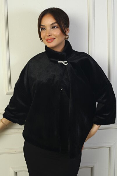 By Saygı Jachetă de blană căptușită cu cataramă de piatră