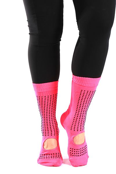 Muse Of Socks M'Gems Pink Anti-Slip Pilates and Yoga Socks