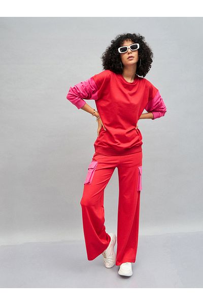 Sassafras By Styli سويت شيرت كبير الحجم بألوان متعددة