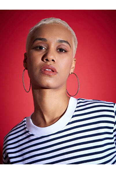 Sassafras By Styli Regular Fit Striped Fleece Sweatshirt