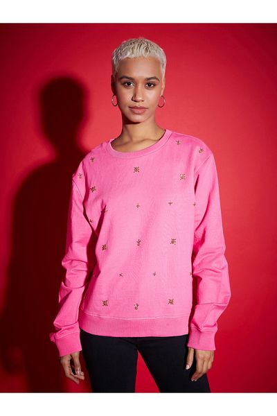 Sassafras By Styli Regular Fit All Over Pearl Terry Sweatshirt