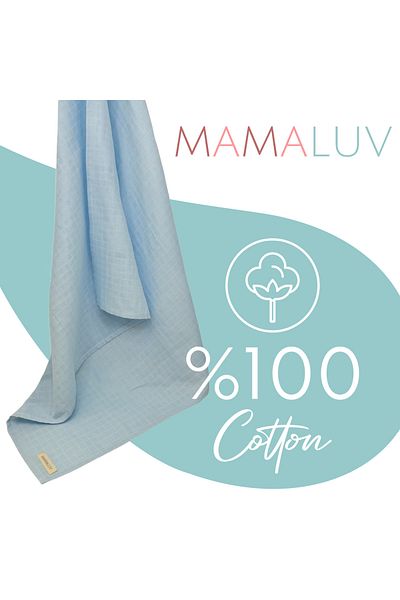 Mamaluv Musselin-Wickeltuch für Neugeborene, 100 % Baumwolle, handgemachtes Baby-Wickeltuch, weiches und sanftes Wickeltuch
