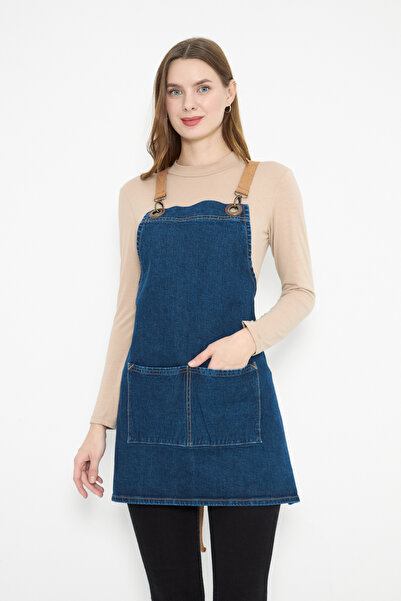 Monki Haus Kafe Barista Seramik Pasta Aşçı Garson Çiçekçi Restoran Cafe Apron Kadın Kot Önlük