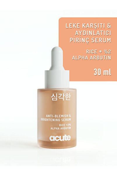 Acute Leke Karşıtı, Aydınlatıcı Arbutin Pirinç Cilt Serumu - Anti Blemish & B...