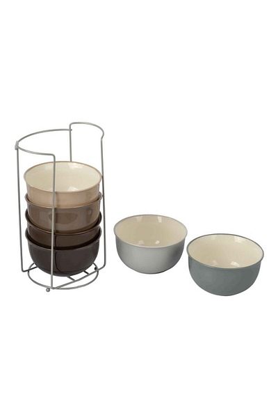 Bien Servi 6-Piece Assorted Bowl Set with Stand