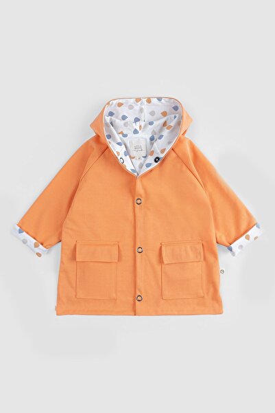 Little Gusto Kapüşonlu Organik Pamuklu Bebek Yağmurluk Coppe