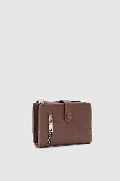 Shule Bags Портфейл с цип Earl в кафяво