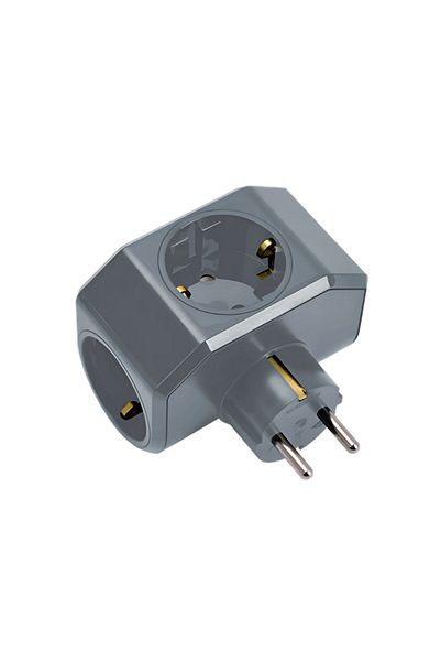 VİKO Yonca Plus Socket – 3-Piece, Gray, Stylish and Durable Design