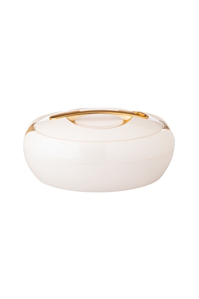 Dania حافظة طعام فاخرة من الستانلس ستيل، 5 لتر، لون بيج ذهبي