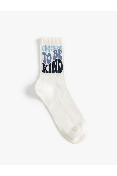 Koton Socket Socks με μοτίβο σλόγκαν