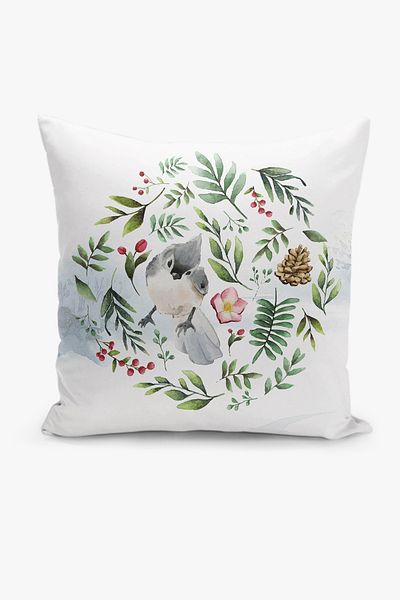 Filamente New Year Christmas Pattern Double Sided Digital Printed Throw Pillow Cover