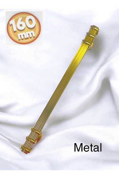Porcellana Perla (16cm)- Gold-Metal Aluminum Kulb Cabinet Drawer Furniture Kitchen Bathroom Handle Handle Pipe Handle-Stk3324