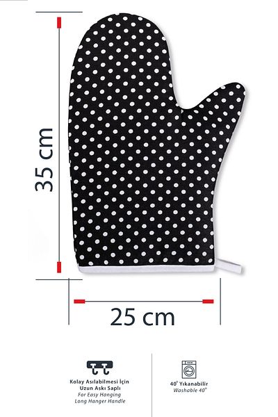 Morlay 2 Pcs Pot and Oven Gloves 220 Degree Heat Resistant & Kitchen Cooking Equipment Gloves