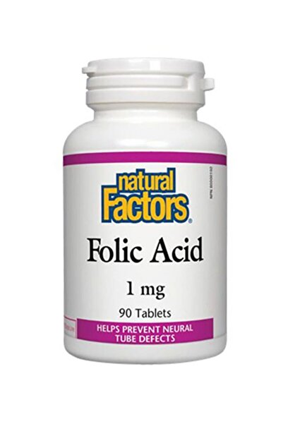 Natural Factors Folic Acid, 1mg, 90 Tablets