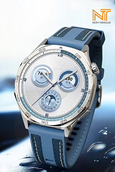 Nezih Case Huawei Watch GT 5 / GT 5 Pro 46mm GT 4 46mm GT 3 Pro GT 2 Pro Uyumlu Kompozit Lansman Silikon Kordon