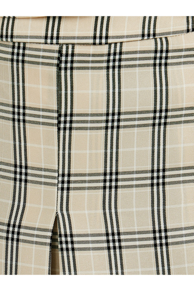 Styli Flannel Pleated Mini Skirt