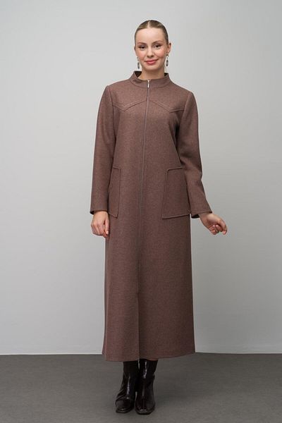 Olcay Velká kšiltovka Melange Brown Long Cap - Stone Detailed Wool Blend 6634