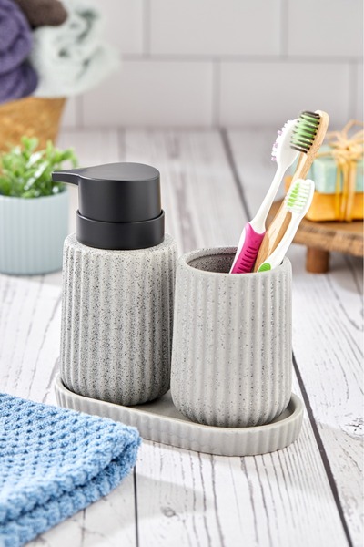 Cooker 3 Parça Lüx Modern Seramik Sıvı Sabunluk