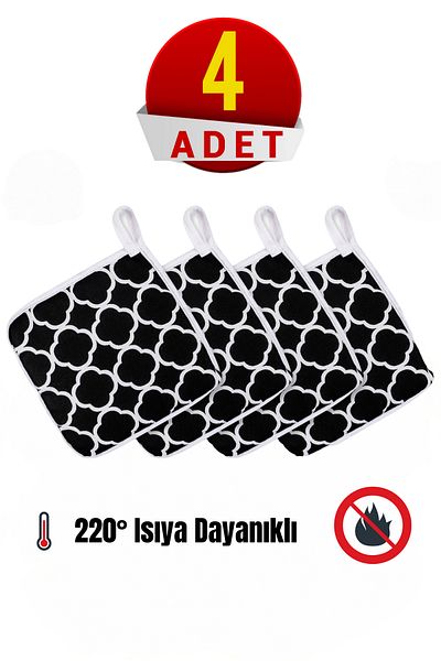 Morlay 4 Pcs Pot and Oven Holder 220 Degree Heat Resistant Holder & Kitchen Cooking Equipment Holder