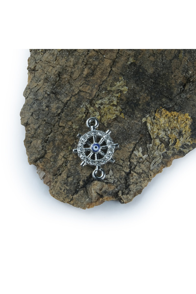 Prestij Boncuk Ruder Nazar Sa perlama i Sa kamenčićima metalna narukvica sreb...