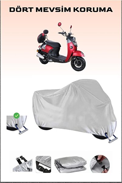 Breen Kuba Trendy XC 50 - مشمع دراجة نارية متين بقفل ومقاوم للماء