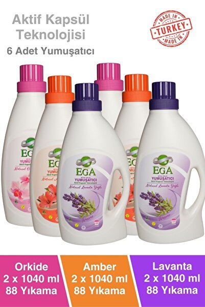 Ega Kimya Aktif Kapsül Teknolojili Çamaşır Yumuşatıcısı 6 X 1040 ml (264 YIKAMA)