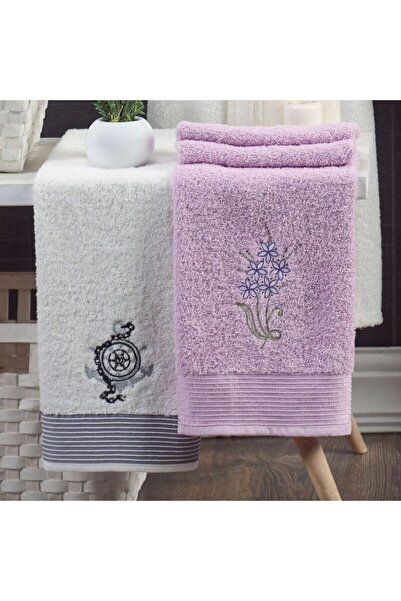Rebeka Unisex Havlulu Bornoz 4lü Set