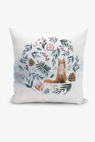 Filamente New Year Christmas Pattern Double Sided Digital Printed Throw Pillow Cover