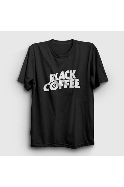 Presmono Unisex Black Black Coffee Gift Filter Coffee T-Shirt 506938 Tt