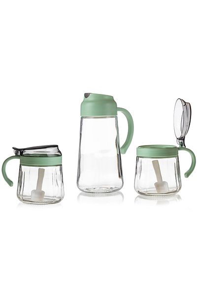 Dania Spices set 3 pieces of glass and plastic cover