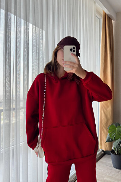 BayBayan Жіночий спортивний костюм з високою талією та капюшоном