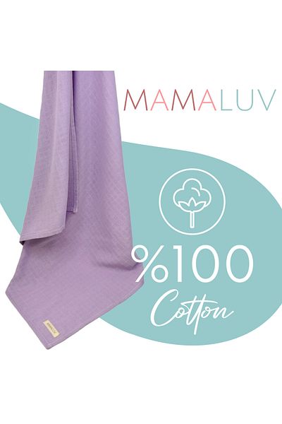 Mamaluv Musselin-Wickeltuch für Neugeborene, 100 % Baumwolle, handgemachtes Baby-Wickeltuch, weiches und sanftes Wickeltuch