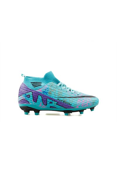LALİGA Laliga Young Grass Floor Football Shoes - Krp-Turquoise-Purple-Patterned Colorful