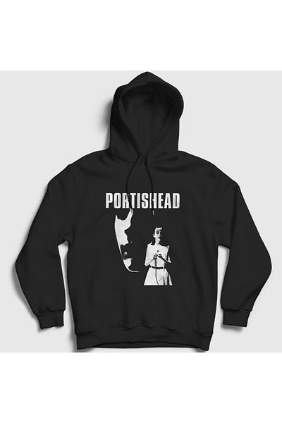 Presmono Унисекс черен суитшърт с качулка Portishead Musical - All Mine 506391tt