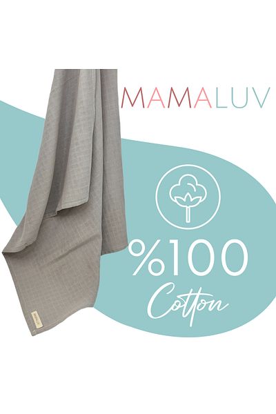 Mamaluv Musselin-Wickeltuch für Neugeborene, 100 % Baumwolle, handgemachtes Baby-Wickeltuch, weiches und sanftes Wickeltuch
