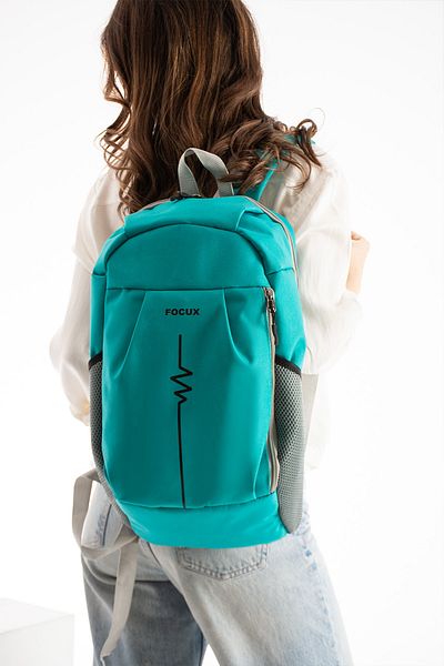 Fiyaka Nil-09 Outdoor (44cmx25cmx18cm) حقيبة ظهر يومية للجنسين حقيبة رياضية متعددة الأغراض باللون الفيروزي