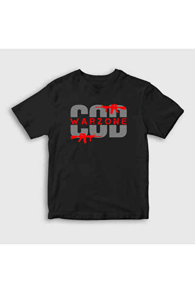 Presmono Call Of Duty Warzone Unisex Kids T-shirt - Crna 513077tt
