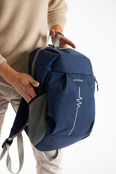 Fiyaka Nil-09 Outdoor (44cmx25cmx18cm) حقيبة ظهر يومية للجنسين حقيبة رياضية متعددة الأغراض باللون الأزرق الداكن