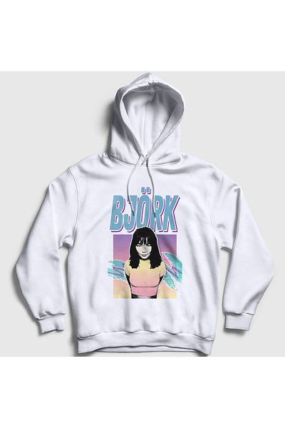 Presmono Φούτερ Unisex White Music Björk με κουκούλα 512547 ττ