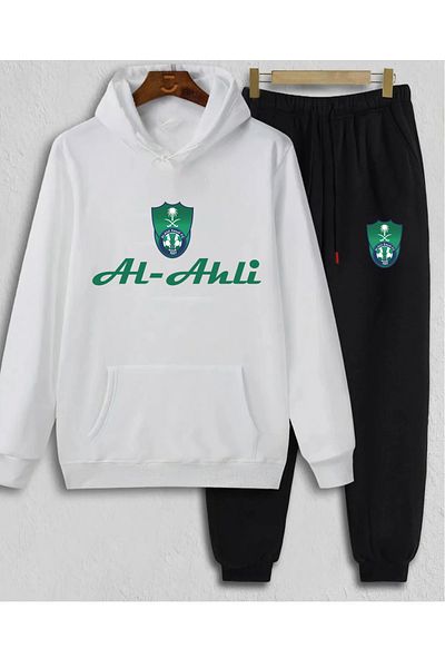 Pisa Art Al Ahli Special Design Hooded Sweatshirt & Sweatpants 2-Piece Combination